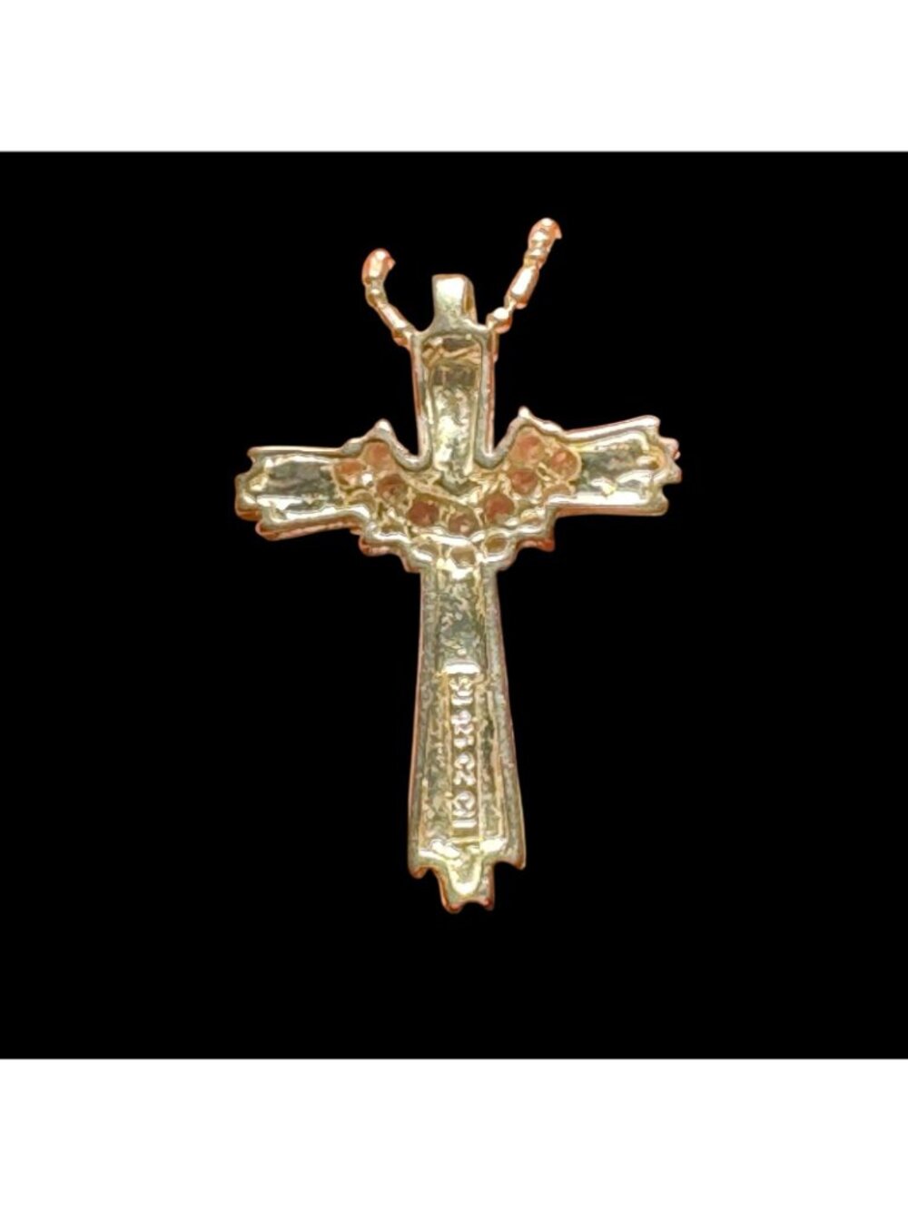 Christian Cross Sterling Silver Pendant Necklace Draped with Elegant Sash 24" - Picture 10 of 16